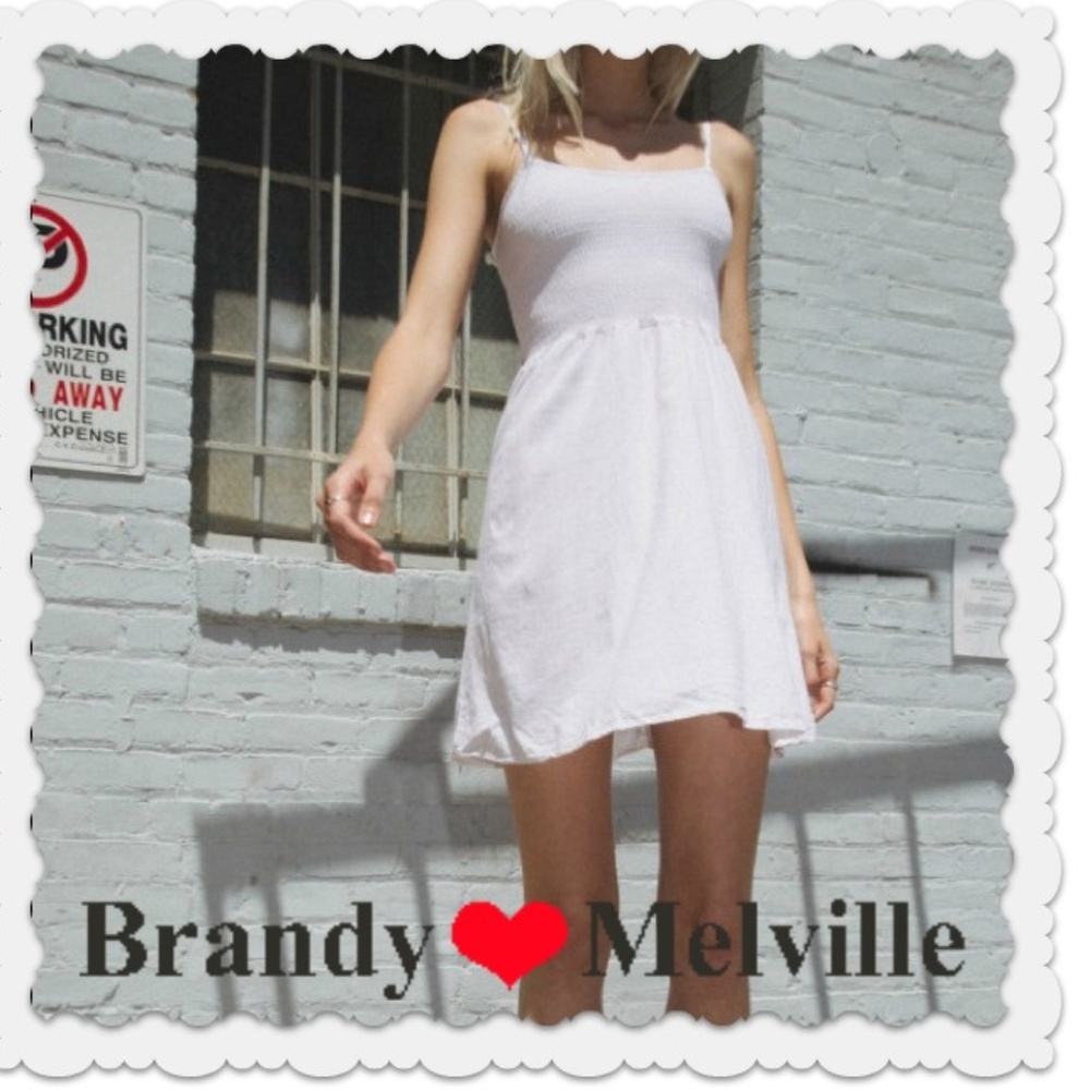 Brandy ❤ Melville white izzy tube dress with bows
